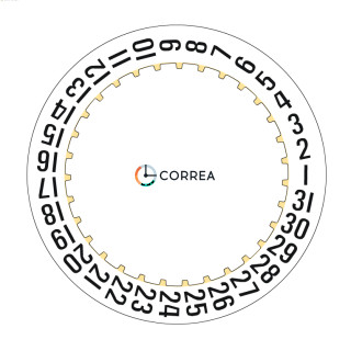 Календарный диск №2557/1 для механизма Eta 2824, 2892 белый